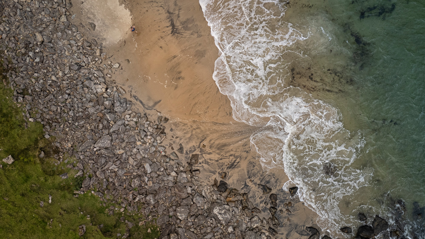 Grass, Rocks, Sand & Sea